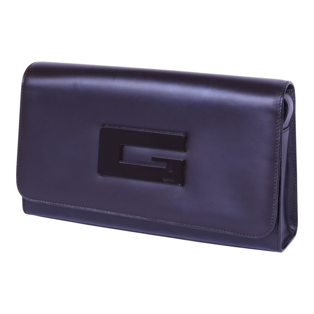 Square G Schoudertas - Aubergine Leer