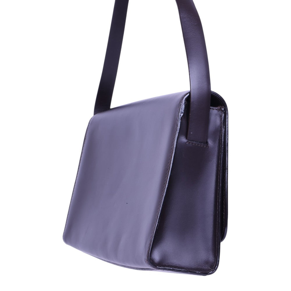 Square G Schoudertas - Aubergine Leer