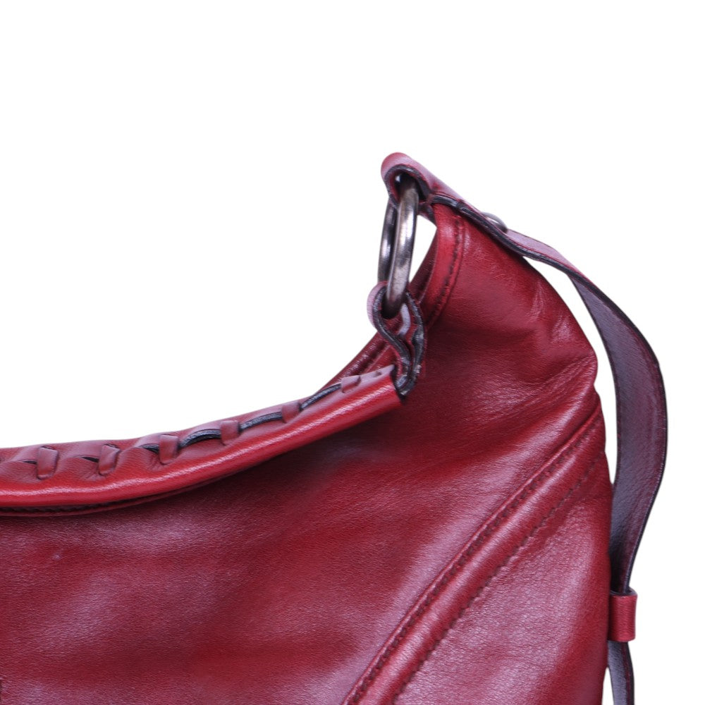 Leren Hobo Schoudertas - Bordeaux