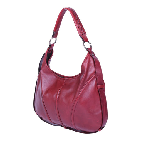 Leren Hobo Schoudertas - Bordeaux