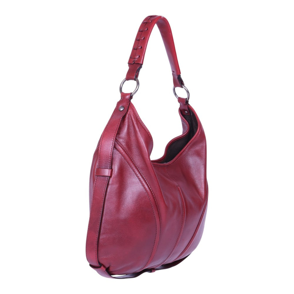 Leren Hobo Schoudertas - Bordeaux