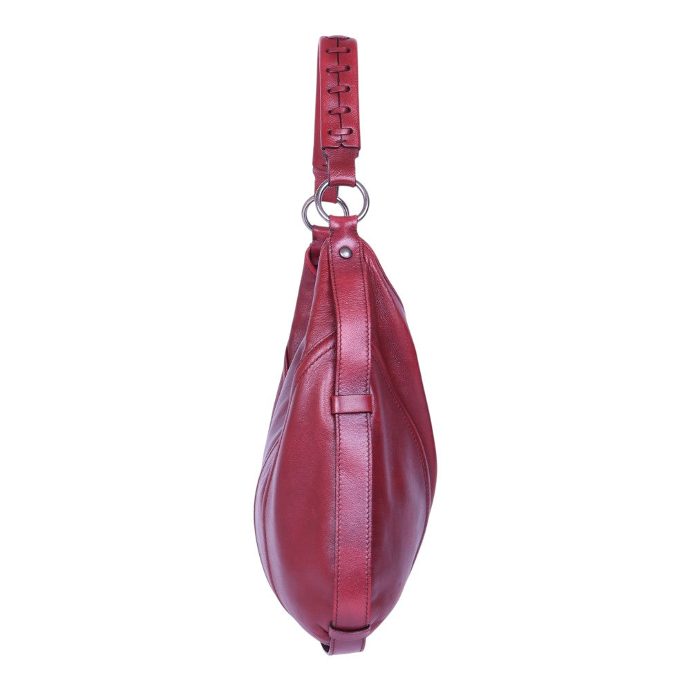 Leren Hobo Schoudertas - Bordeaux