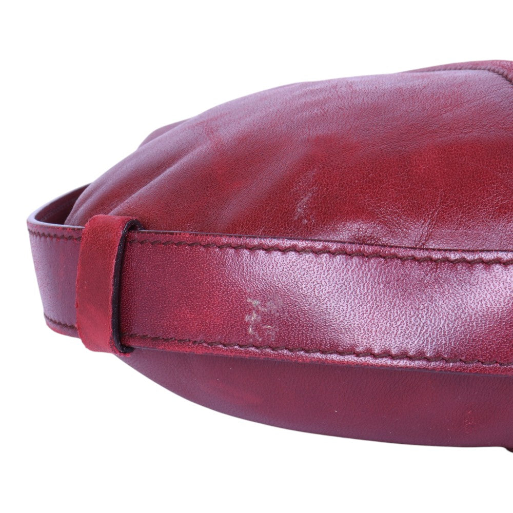 Leren Hobo Schoudertas - Bordeaux