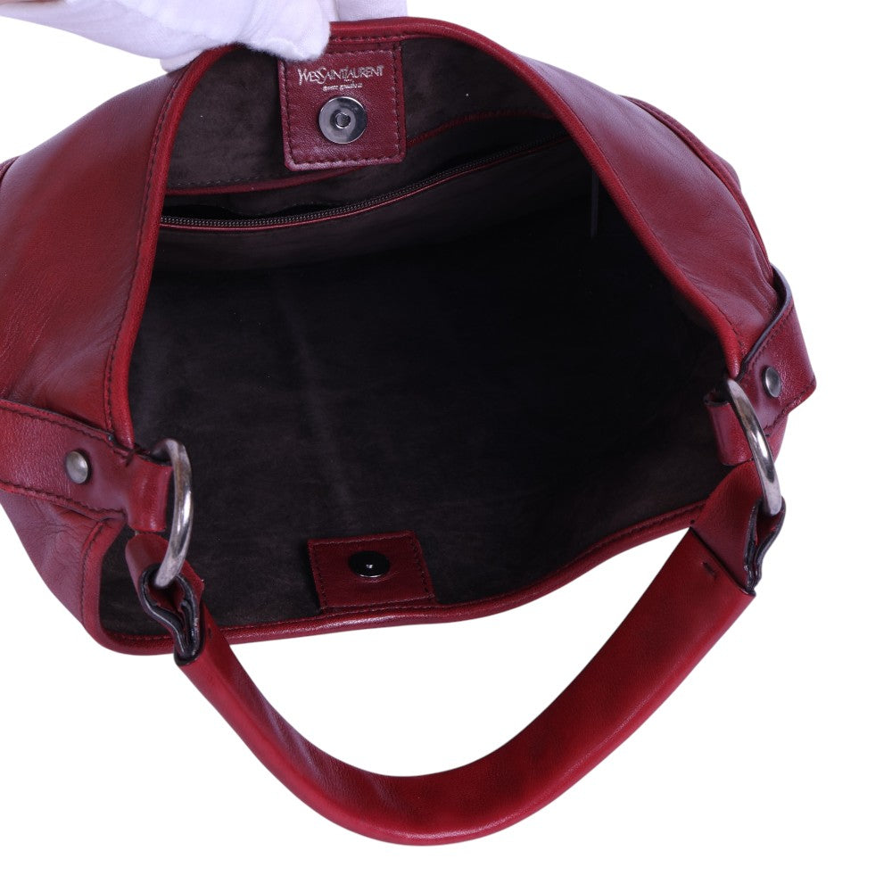 Leren Hobo Schoudertas - Bordeaux