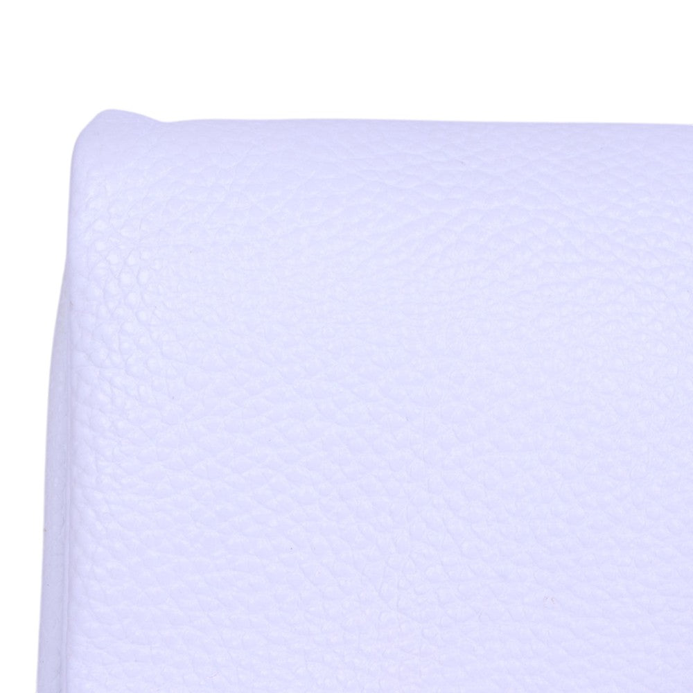 Rock Grained Leather Clutch - Wit