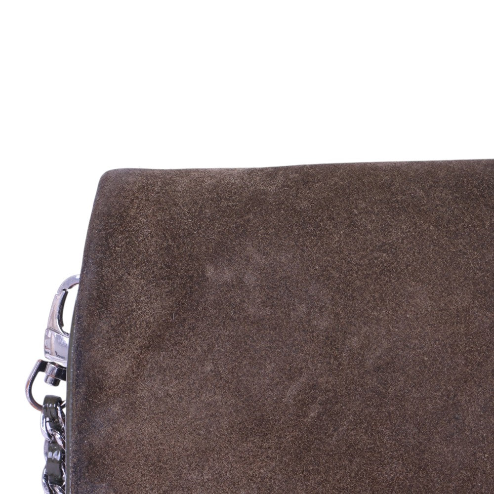 Rock Suede Clutch - Kaki