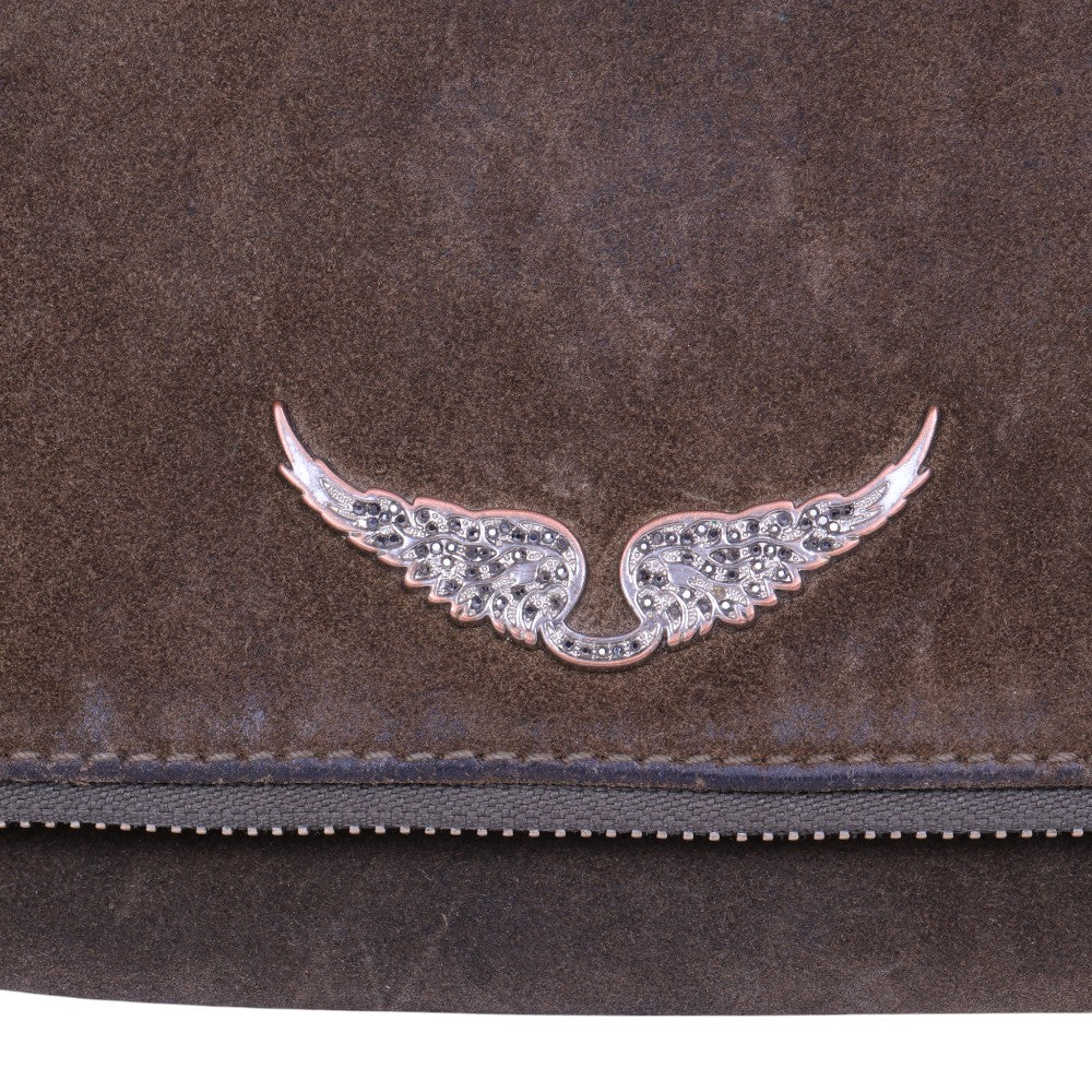 Rock Suede Clutch - Kaki