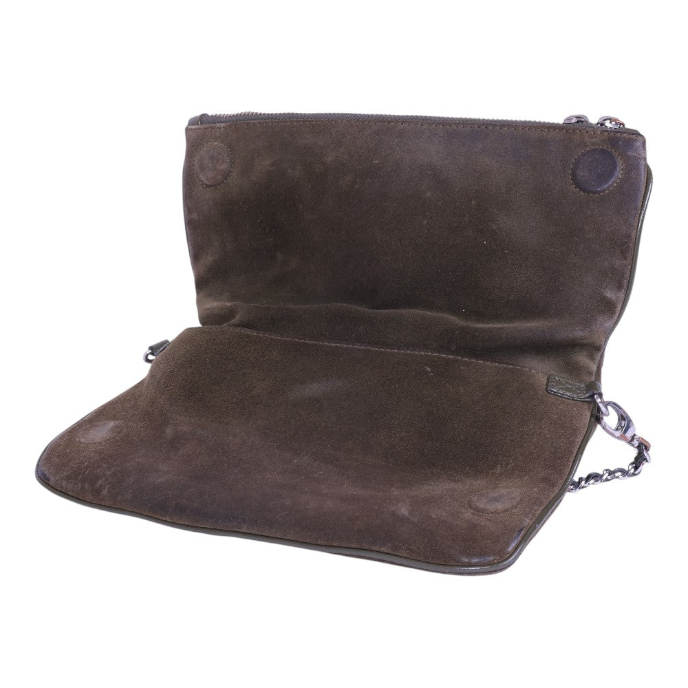 Rock Suede Clutch - Kaki