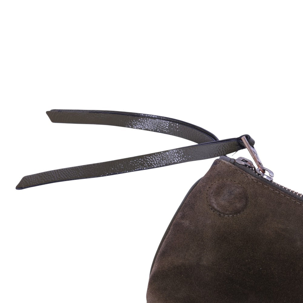Rock Suede Clutch - Kaki