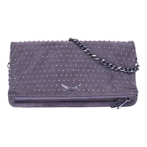 Rock Suede Clutch - Grijs