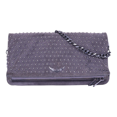 Rock Suede Clutch - Grijs