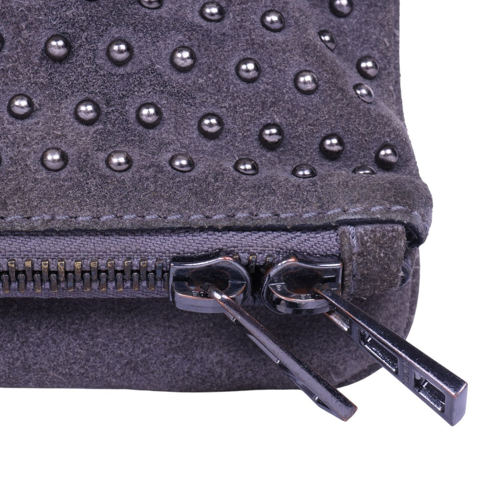 Rock Suede Clutch - Grijs