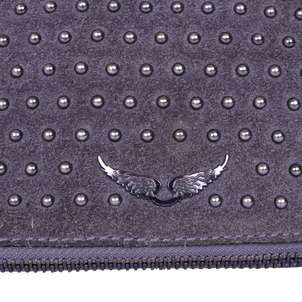 Rock Suede Clutch - Grijs