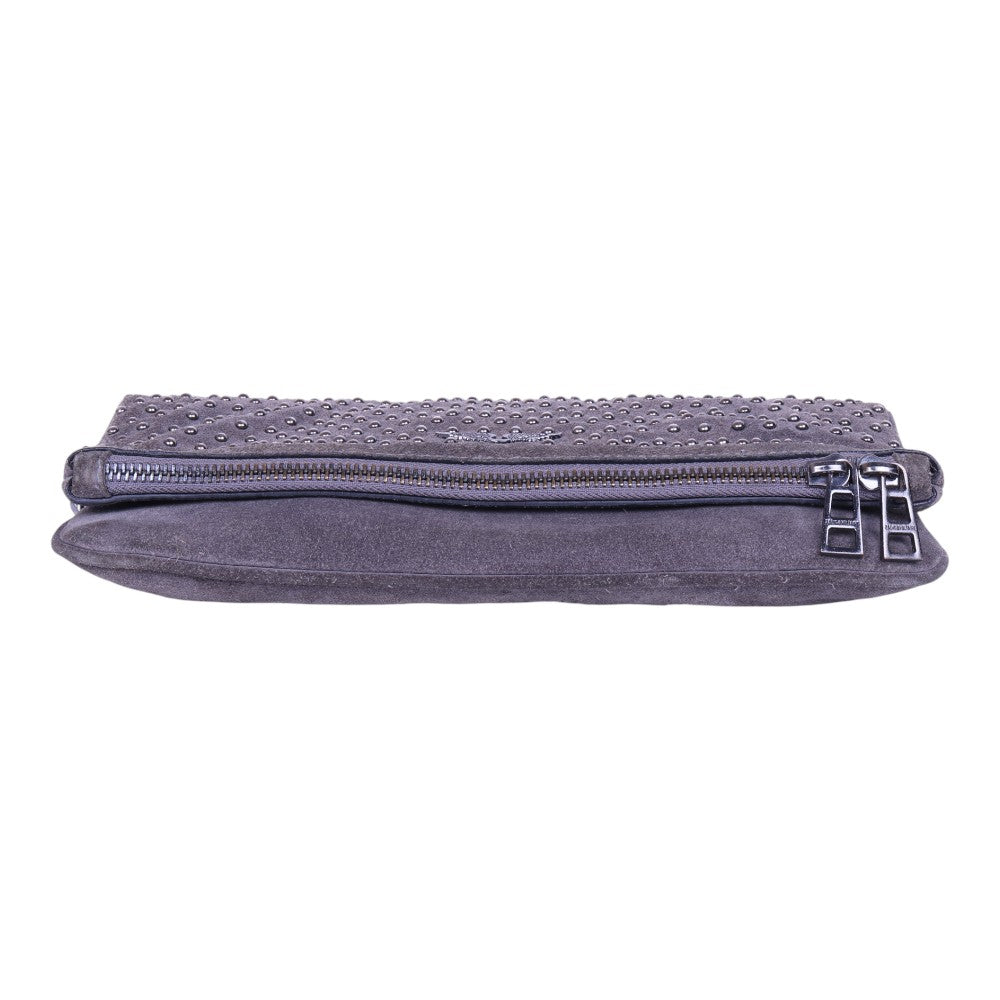 Rock Suede Clutch - Grijs