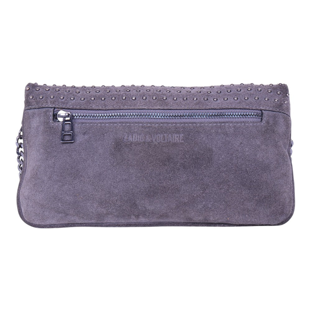 Rock Suede Clutch - Grijs