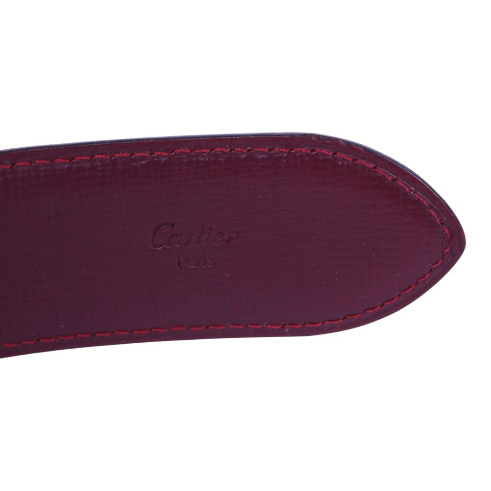 Trinity Reversible Leren Riem Zwart/Bordeaux - Drie-Ringen Gesp