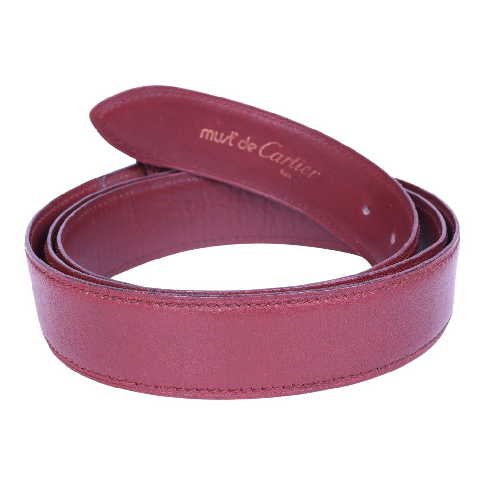 Must Riem Bordeaux Leer - Goudkleurige C-Gesp