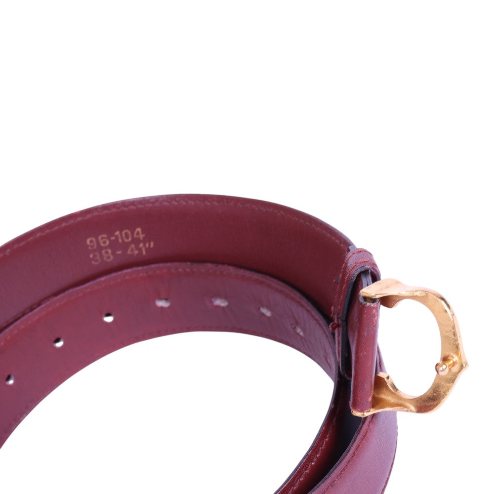Must Riem Bordeaux Leer - Goudkleurige C-Gesp
