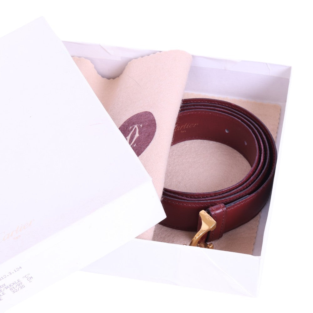 Must Riem Bordeaux Leer - Goudkleurige C-Gesp