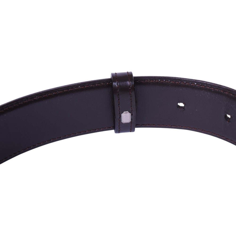 Reversible Leren Riem Zwart/Bruin - Zilverkleurige Gesp