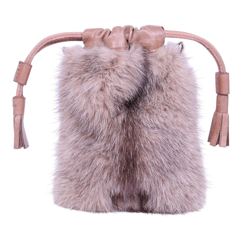 Mink Bont Buideltasje - Crossbody