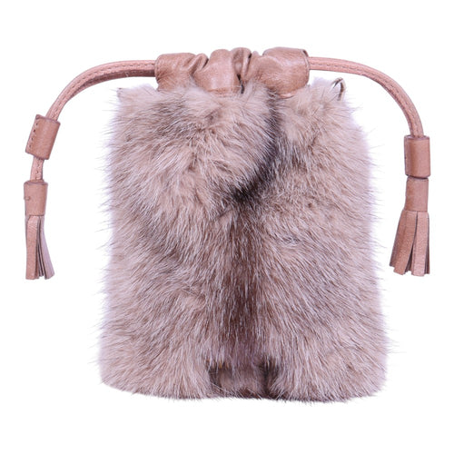 Mink Bont Buideltasje - Crossbody