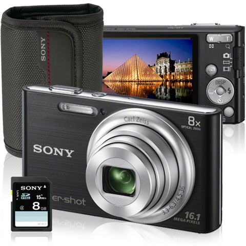 DSC-W730 Digitale Compact Camera + Case - Zwart (Nieuw)