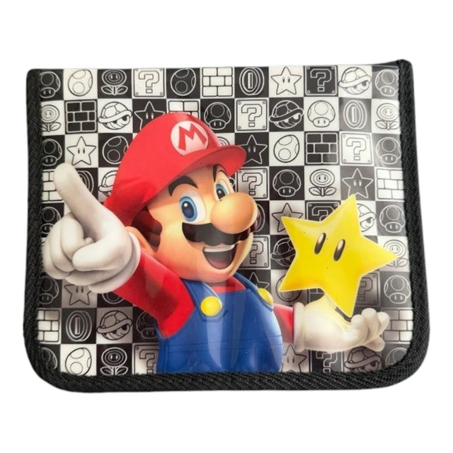 PDP case voor Nintendo New 3DS XL, 3DS en 2DS, Super Mario met Power Star, voorkant met blokjespatroon