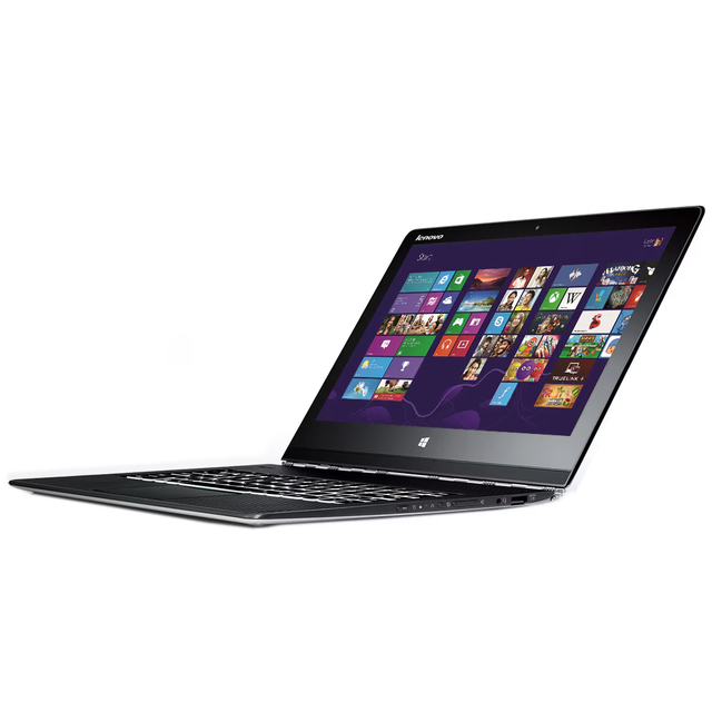 Lenovo Yoga 3 Pro laptop 13,3 inch, opengeklapt met beeldscherm en toetsenbord