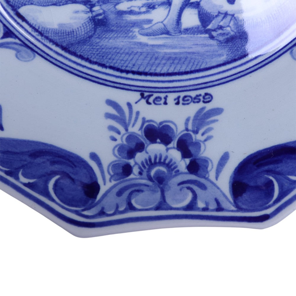 Delfts Blauw Sierbord - De Molenaar naar Jan Luyken - Mei 1959
