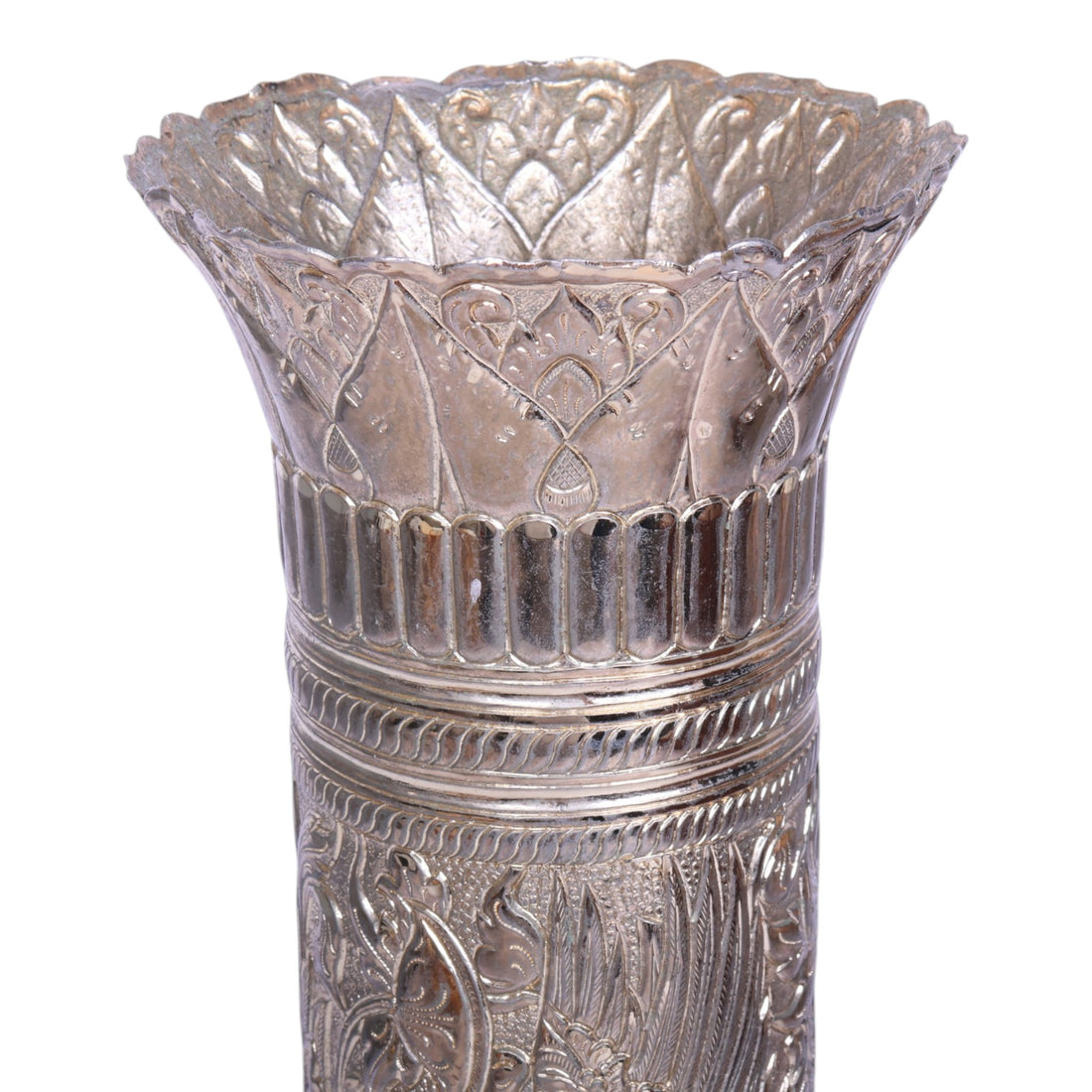 Messing Cilindervaas met Barong-figuur - Balinese Stijl