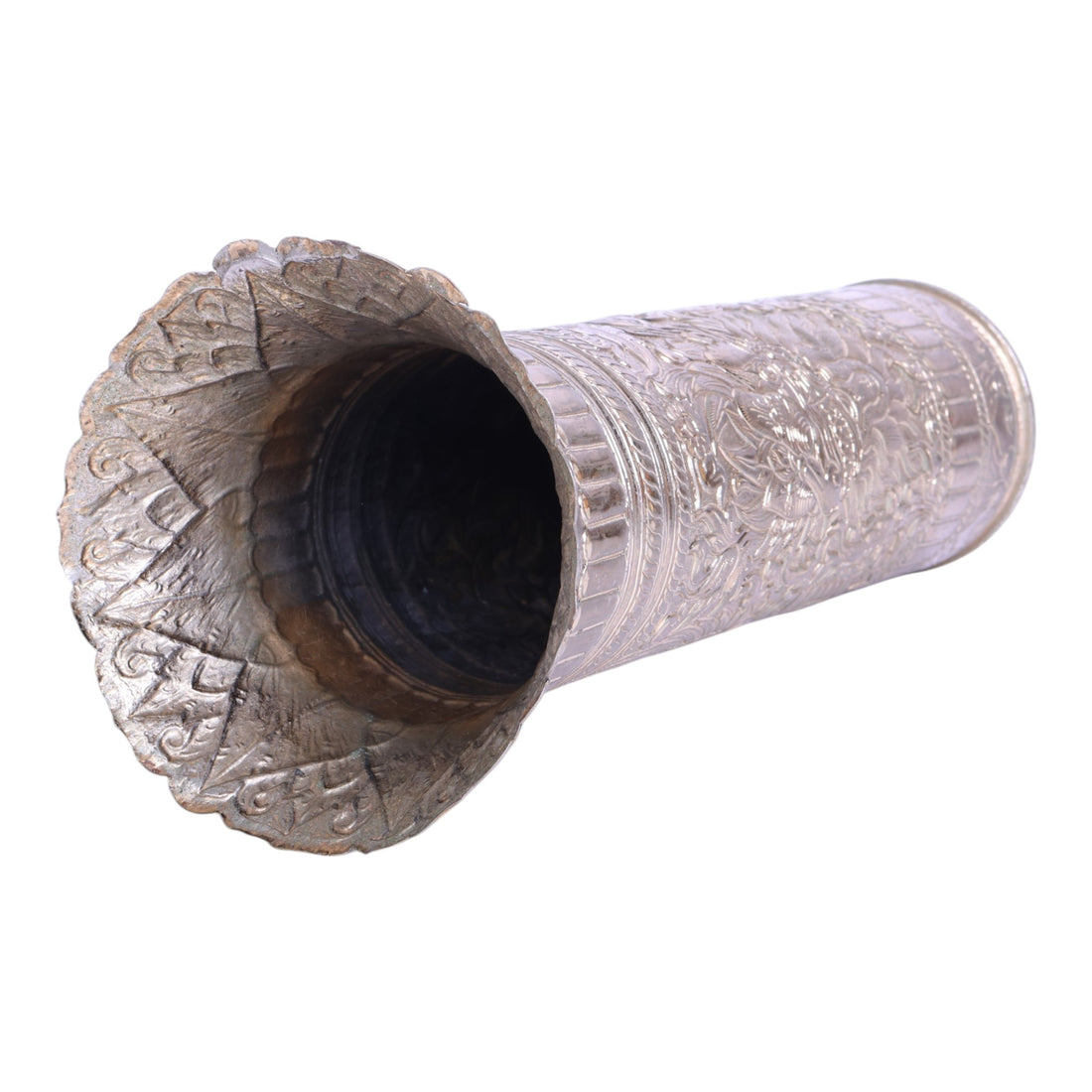 Messing Cilindervaas met Barong-figuur - Balinese Stijl