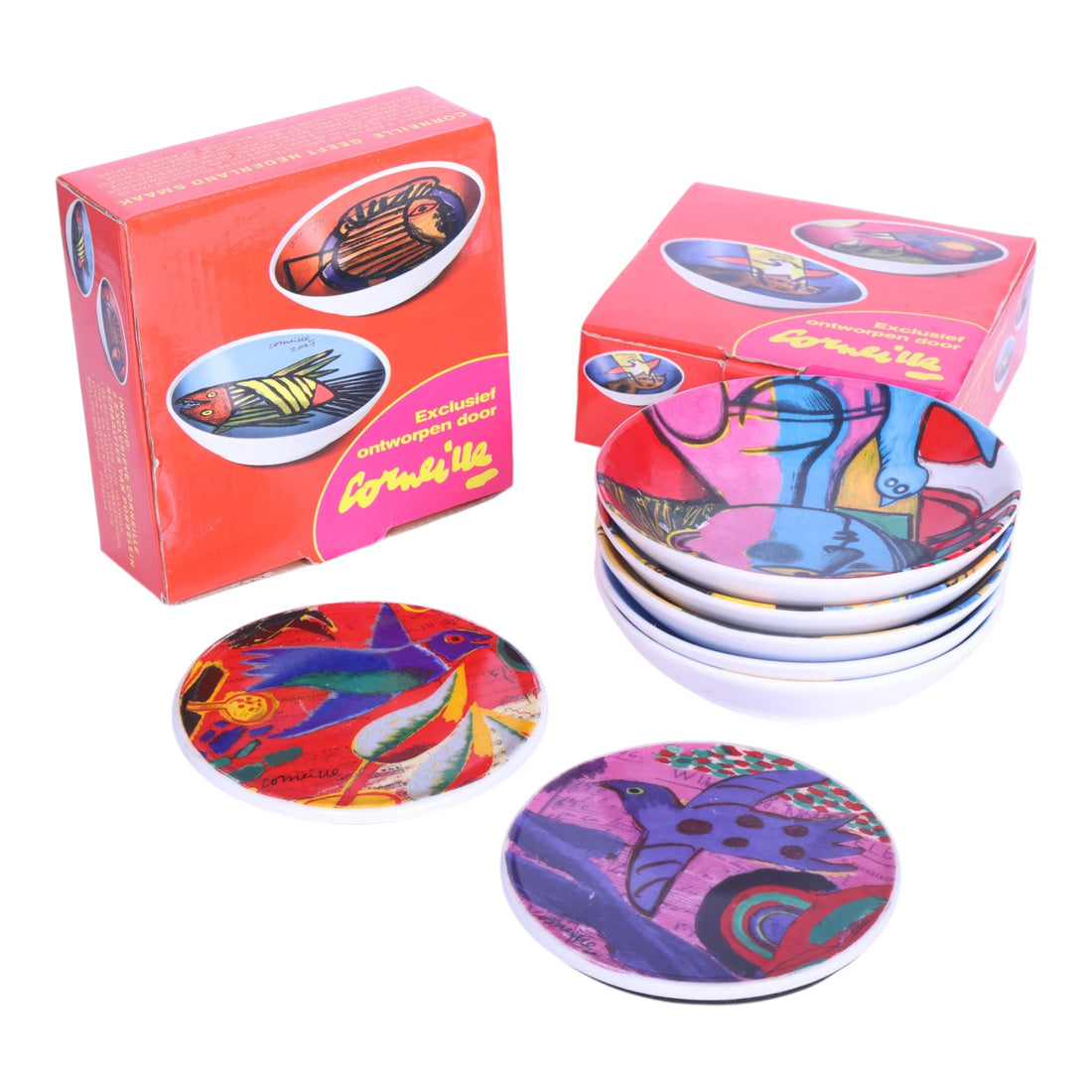 Set Porseleinen Schaaltjes en Onderzetters (11-delig, 2007)