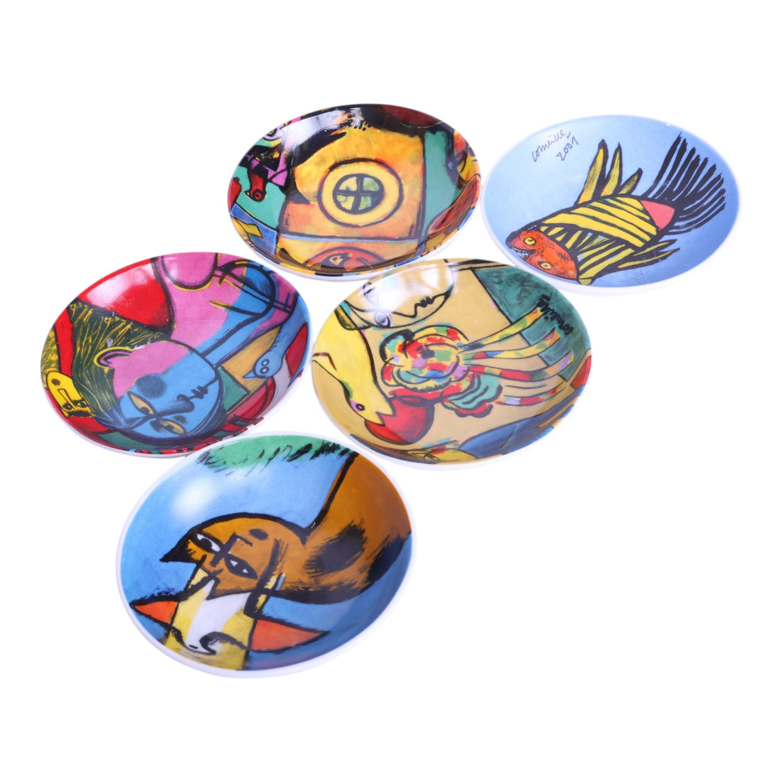 Set Porseleinen Schaaltjes en Onderzetters (11-delig, 2007)