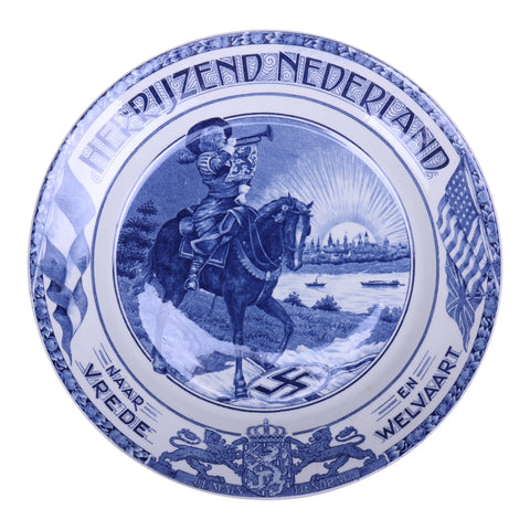 Herrijzend Nederland - Wandbord Naar Vrede en Welvaart (1945)