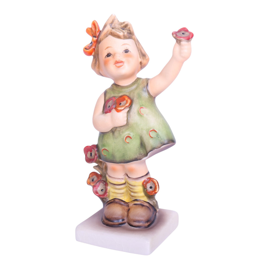 Spring Cheer - Meisje met Klaprozen - Porseleinen Beeldje 72