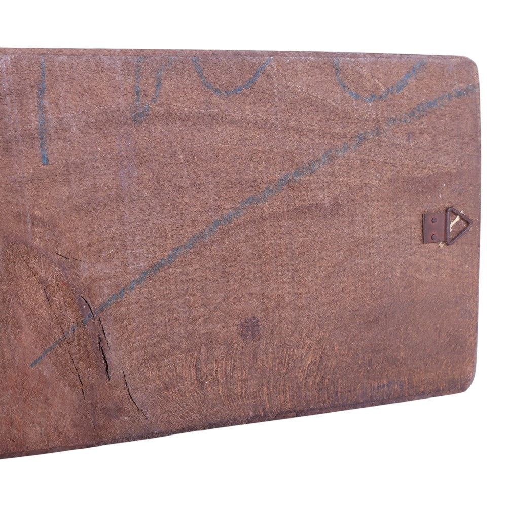 Antieke Houten Speculaasplank met Clowns - Handgesneden Koekplank