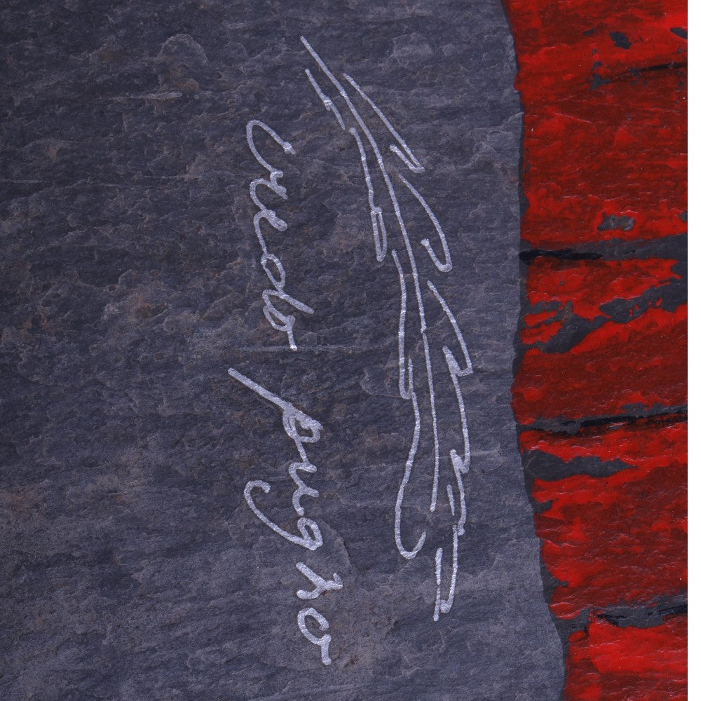 Handbeschilderd Kunstwerk op Leisteen - 5/33 (2001)