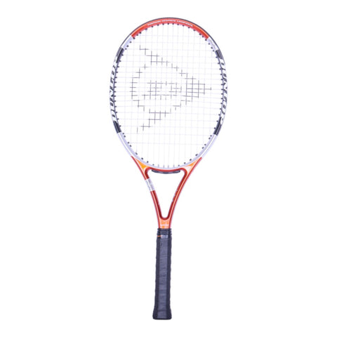 Dunlop Strike Ti tennisracket, oranje, volledige voorkant met snaren, tweedehands