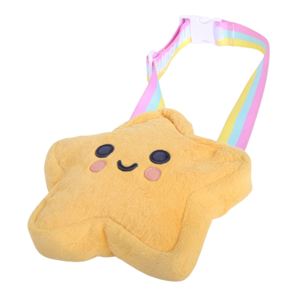 Ster Pluche Crossbody Tasje Geel