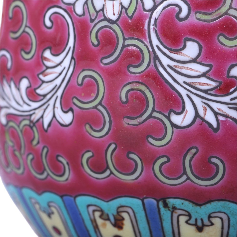 Famille Rose Theepot - Wan Shou Wu Jiang (Roze Longevity)