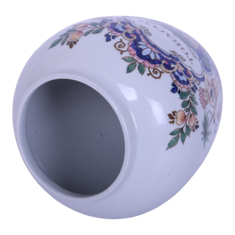 Delfts Polychrome Tabakspot - TOBACCO - Indianen & Zeilschepen
