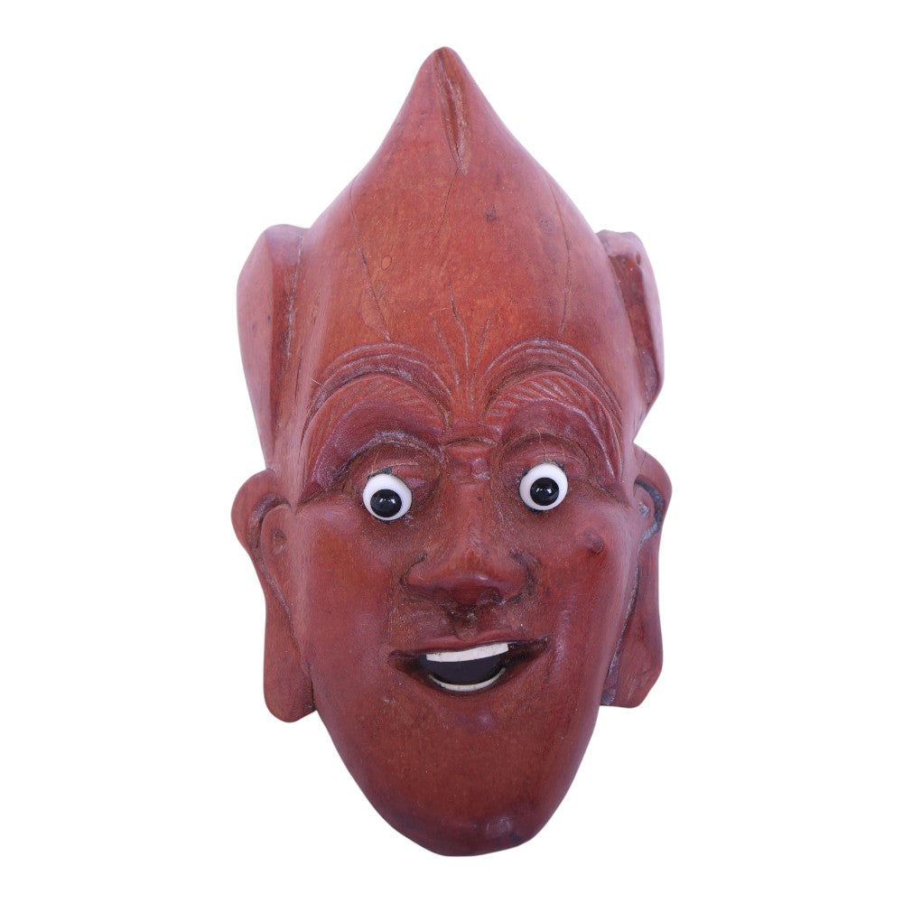 Handgesneden Houten Wandmaskers - Set van 2 - Japans