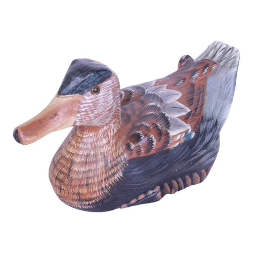 Handbeschilderde Houten Eend - Decoratief