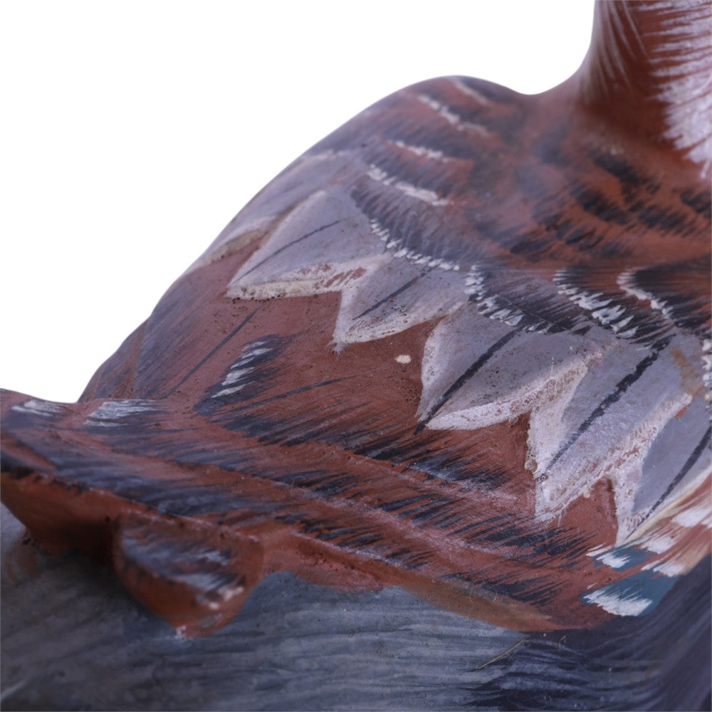 Handbeschilderde Houten Eend - Decoratief