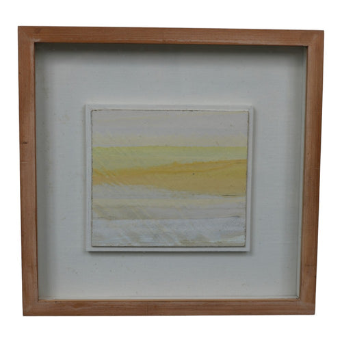 Abstract Landschap in Geel - Ingelijst Schilderij
