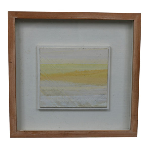 Abstract Landschap in Geel - Ingelijst Schilderij