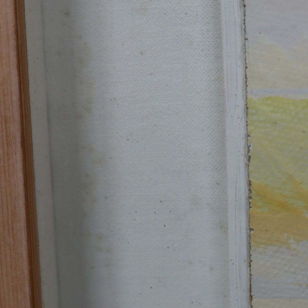 Abstract Landschap in Geel - Ingelijst Schilderij