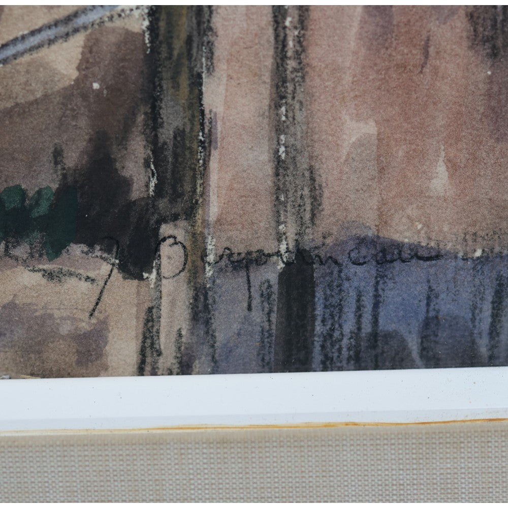 Dorpsgezicht in de Provence - Aquarel