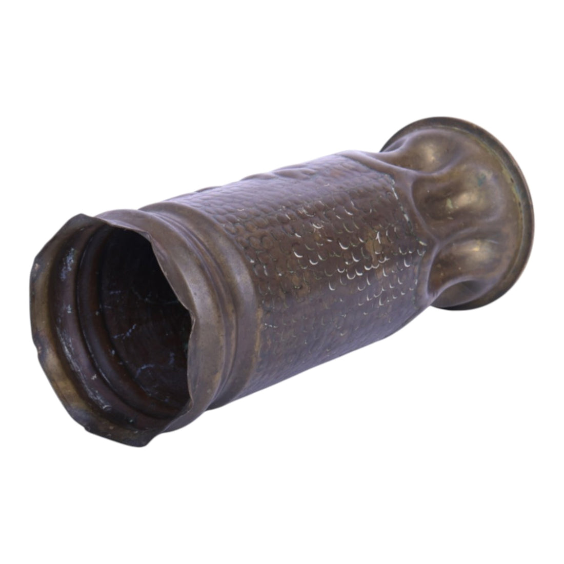 Trench Art Vaas van Duitse 7,7 cm Granaathuls - Messing - 1918